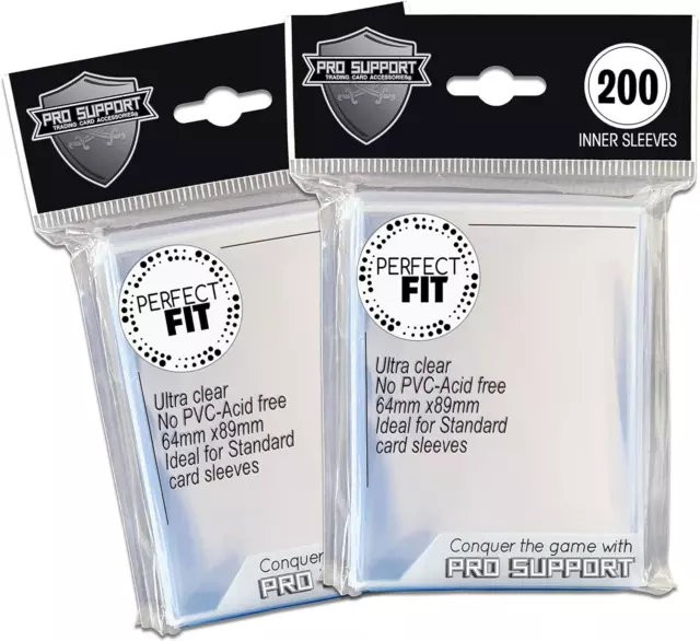 Pro Support 400 Premium Ultra Clear Standard Size Card Sleeves. Perfect for and
