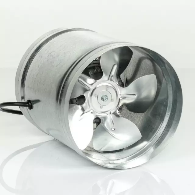 Metal Inline Extractor Fan 160mm / 6.30" Industrial Axial Duct Ventilator