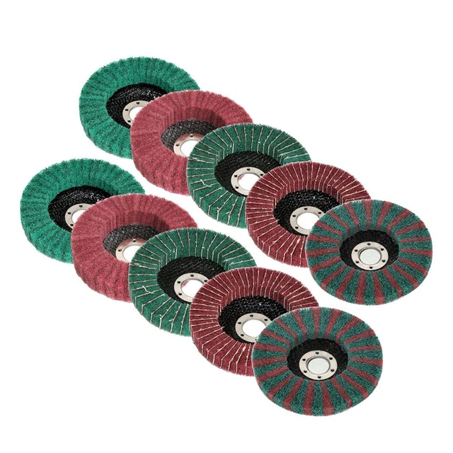 Polishing Louver Nylon Fiber Flap Scouring Pads Grinding Disc Polishing Wheel
