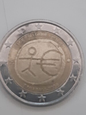 moneta 2 euro omino stilizzato belgio valore