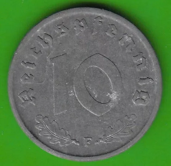 Alliierte Besatzung 10 Reichspfennig 1947 F  besser als vz nswleipzig