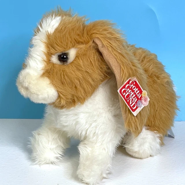 VERY RARE Gund 36108 Quinlin Bunny Rabbit Lovey 11" Plush Stuffed Animal Toy