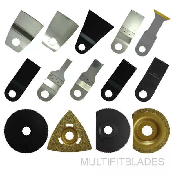 14pc Oscillating Tool Saw Blade Variety Set - fits older Ryobi Job Plus models