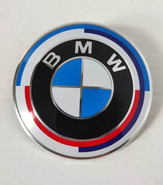 1 Logo 82 mm pour BMW 50e Anniversaire (Capot ou Coffre) emblème insigne