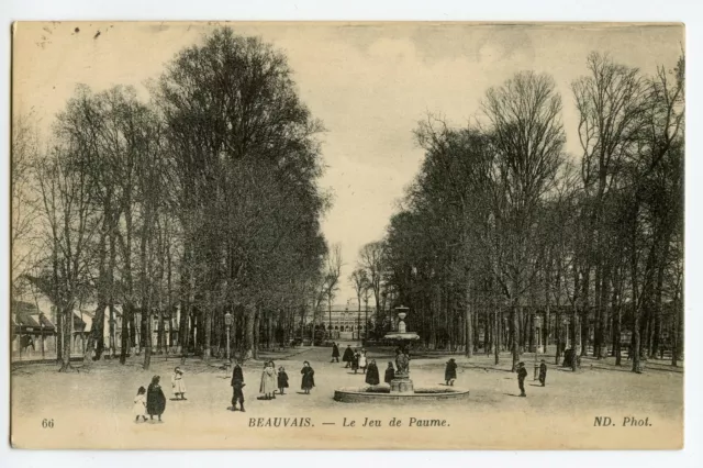 60 Cpa  - Beauvais - Le Jeu De Paume - Animation Enfants