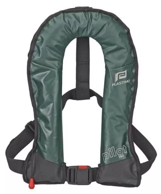 Pilot Green Fishing life jacket ISO 165N Auto 60-130cm Waist 40kg+ (2 of 2)