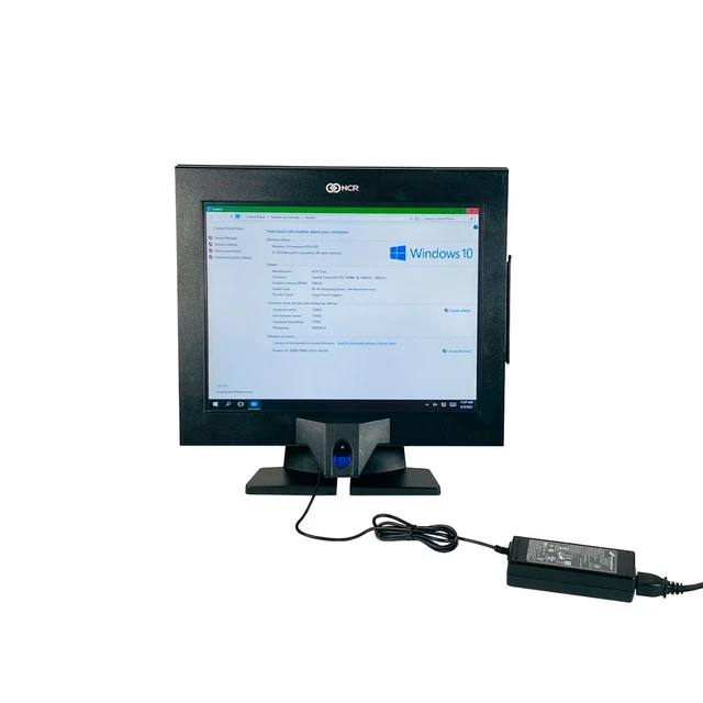 NCR POS Touch Terminal Fingerprint Scanner 7734 w/ AC Adapter Ready For Work