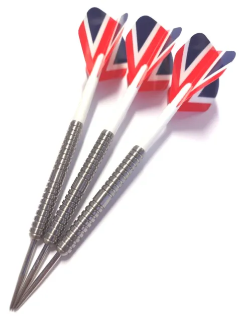 90% Tungsten Darts 23g Barrels, + Stems + Union Jack Dart Flights DARTSCLEARANCE