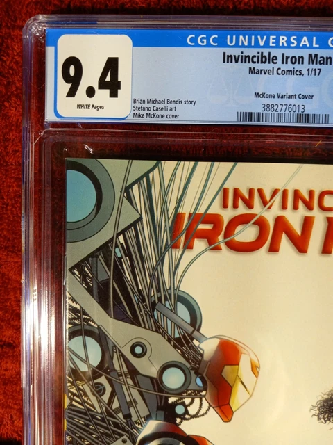 Invincible Iron Man 1 McKone variant CGC graded 9.4 First Solo Riri Williams