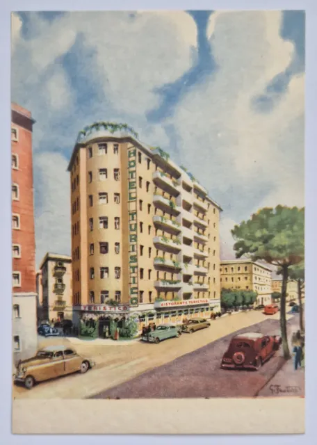 Cartolina Grand Hotel Turistico-Napoli, anni '50
