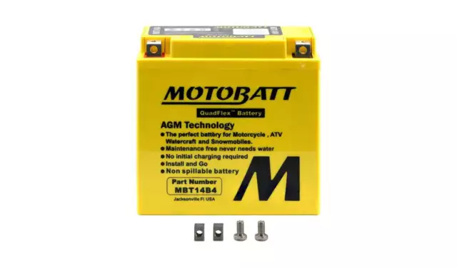 Premium Motobatt AGM Battery For Honda NX 650 Dominator 1997