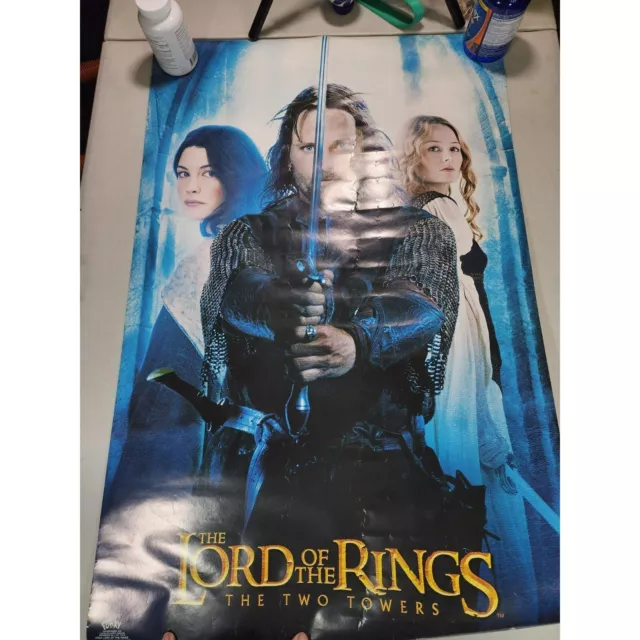Lord of the Rings Aragon Holding Sword Funky Wall Poster 2002 New Line Cinemas