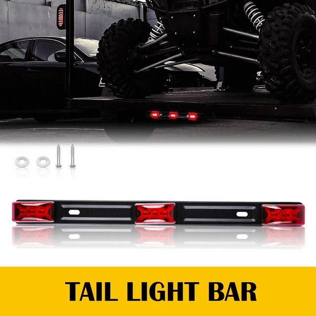 1/2Set 15" Stainless Red LED ID Bar Light Truck Boat Trailer Marker Clearance Li
