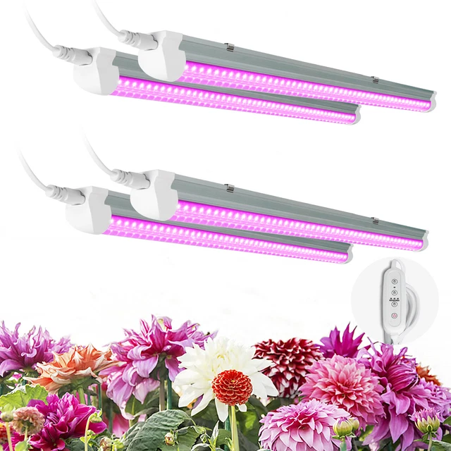 4 PACK T8 2FT Led Grow Light 20W Full Spectrum Linkable Plant Lights ...