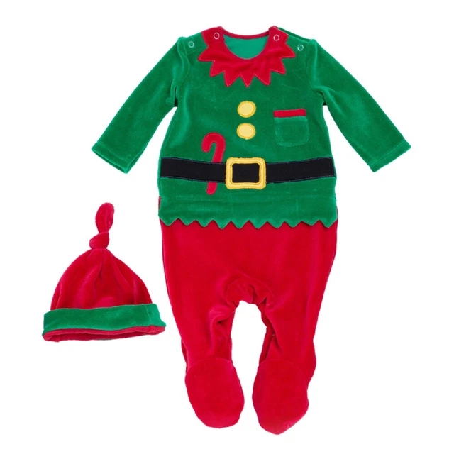 Pyjama De Vacances Pour Bébé Tenue De Noël Nouveau-né Épaissir
