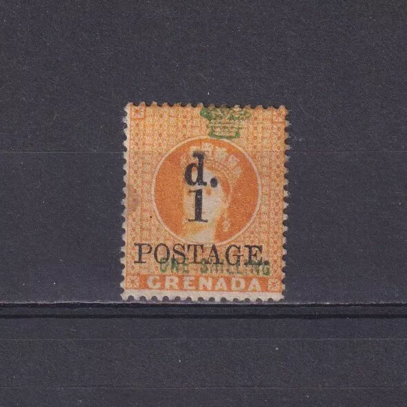 GRENADA 1886, SG# 38, CV £50, 1d on 1s orange, QV, MH