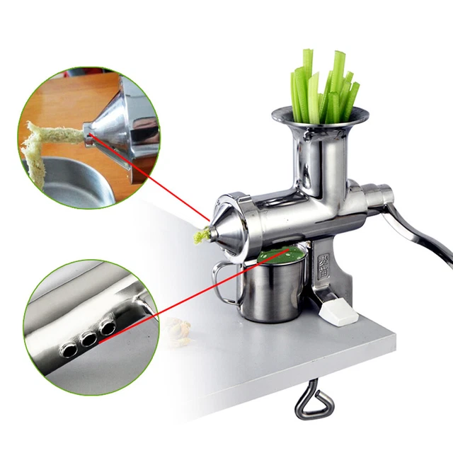 Manuelle Weizengraspresse Edelstahl - Saftpresse Für Obst & Gemüse