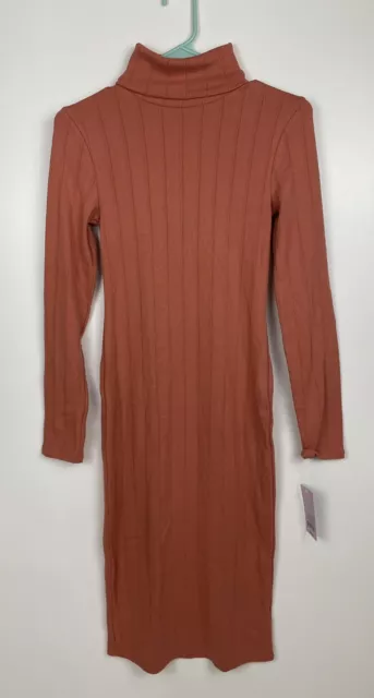 Women's Long Sleeve Turtleneck Knit Dress - Wild Fable  Size Medium Salmon Color