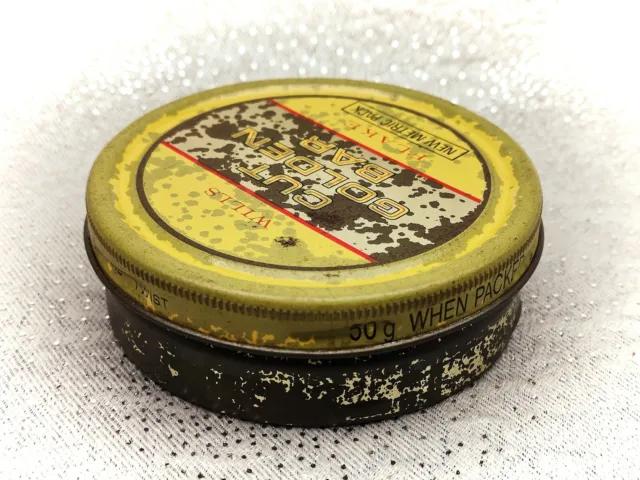 Wills Cut Golden Bar-Yellow-Round-Vintage Tobacco Tin 3
