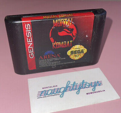 Mortal Kombat (Sega Genesis, 1993) Cleaned Tested & Working Vtg Video Game