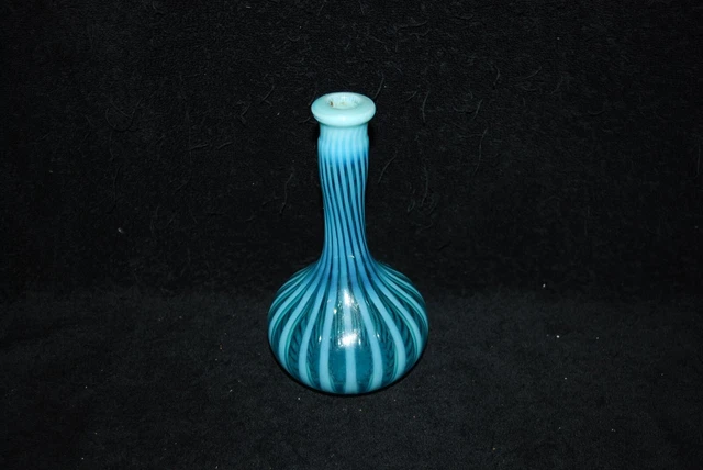 Great Victorian Northwood Hobbs Blue Opalescent Barber Bottle 1890'S