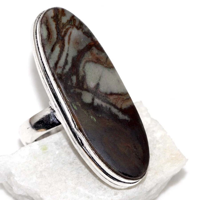 Picasso Jasper 925 Silver Plated Gemstone Handmade Ring US 6.5 New Arrival GW