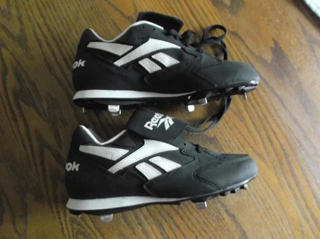 REEBOK BASEBALL SOFTBALL SHOES Metal Cleats Black White Size 7 New Mens Reduce 25.00 PicClick