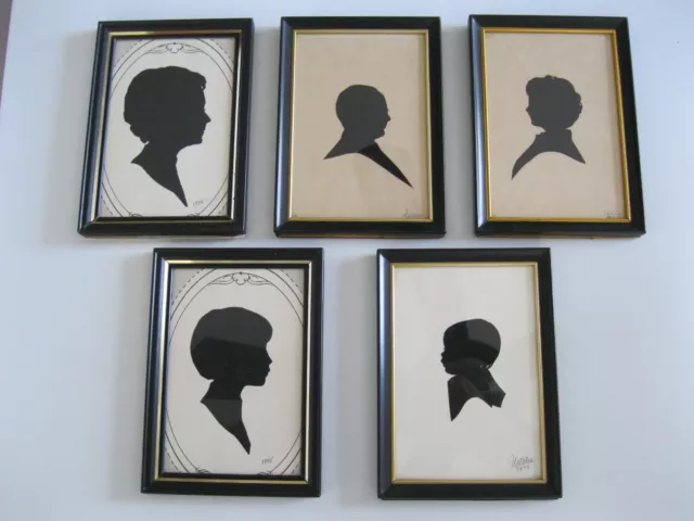 5 Different Vintage Handmade by Natalei Silhouettes (2) 1962 (2) 1975 (1) 1976