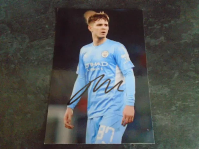 Signed James McAtee Manchester City Photograph