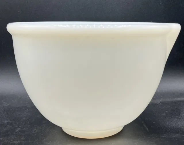 Vintage White Mixing Bowl GLASBAKE for Sunbeam Pour Spout 6.25”x4.5”