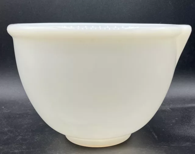 Vintage White Mixing Bowl GLASBAKE for Sunbeam Pour Spout 6.25”x4.5”