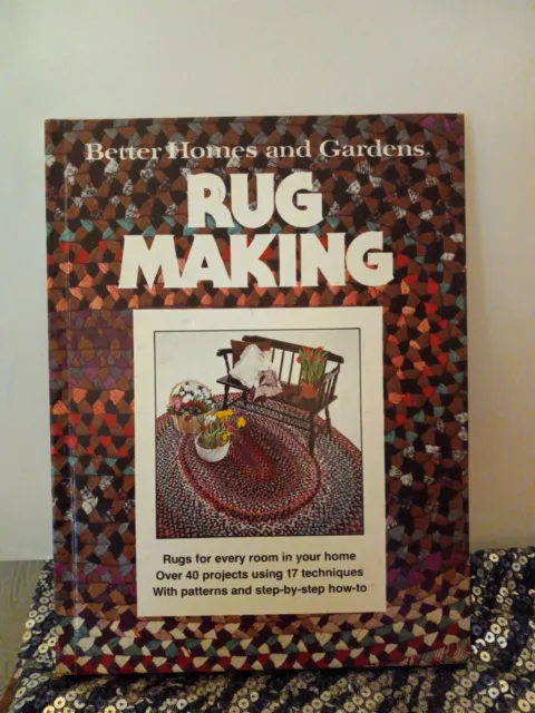 Libro vintage para hacer alfombras Better Homes Gardens tapa dura 40 proyectos patrones hágalo usted mismo