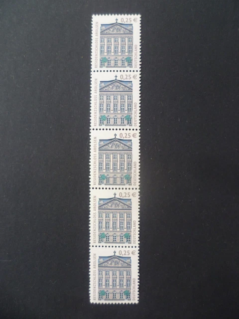 Bund Rollenmarken, SWK MiNr.  2374 ** postfrisch MNH, 5er-Streifen mit Nummer