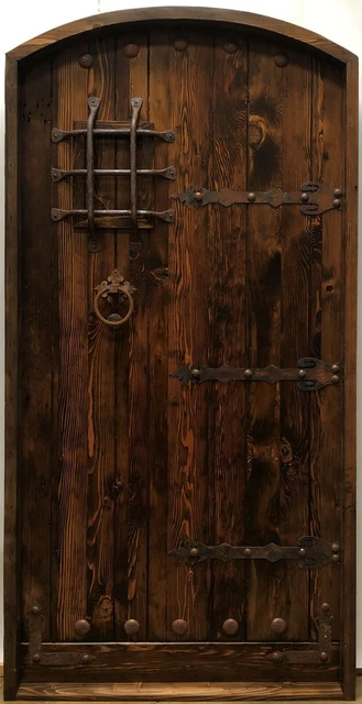 Rustic door solid wood oak mahogany alder birch maple Choose species/size