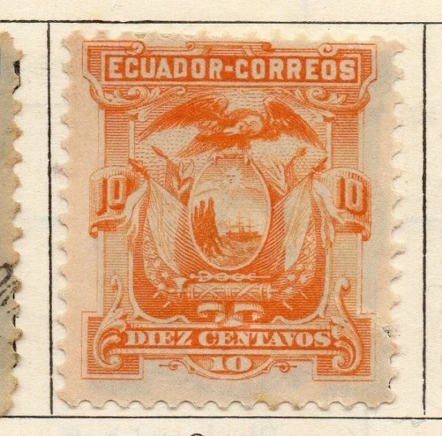 Ecuador 1881 Early Issue Fine Mint Hinged 10c. 113441