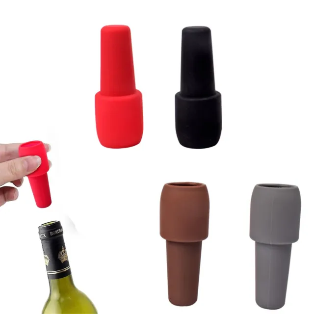 Silicone Stopper Sparkling Wine Beer Bottle Stopper Reusable Leakproof Sealer 2