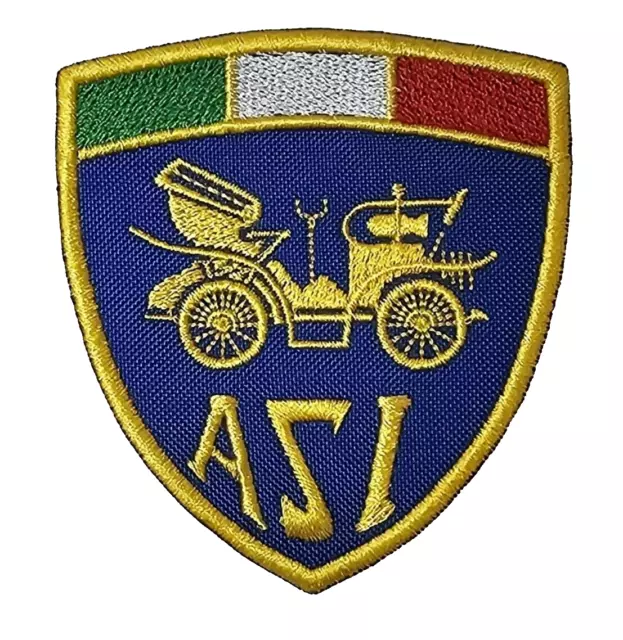 ASI - AUTOMOTOCLUB STORICO ITALIANO - PATCH TOPPA - RICAMATA  -  6,5cm X 7cm