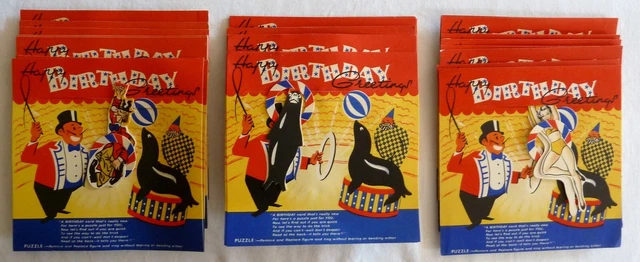 Vintage Mia Happy Birthday Greetings Card Puzzle X 30 Unused 