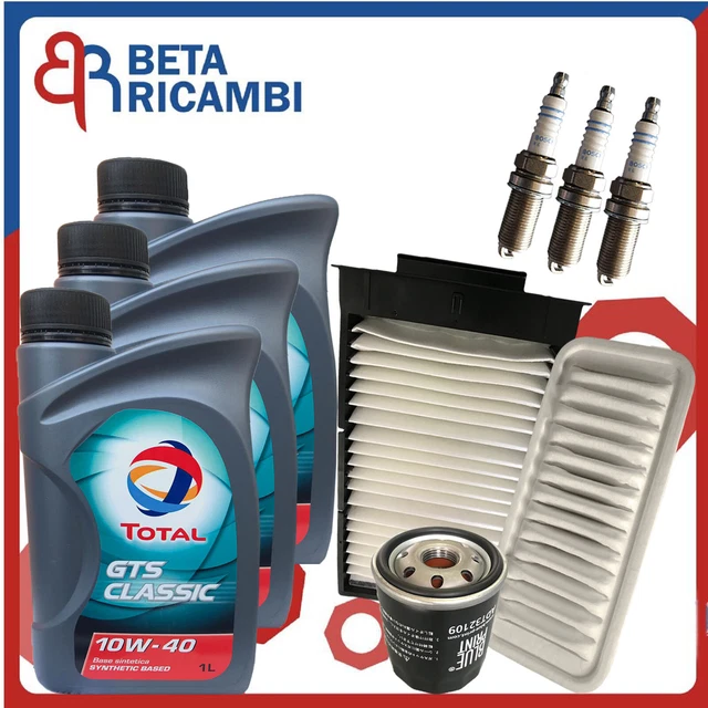 Kit tagliando Citroen C1 Peugeot 107 Toyota Aygo 1.0 Filtri Olio 3 Candele Bosch