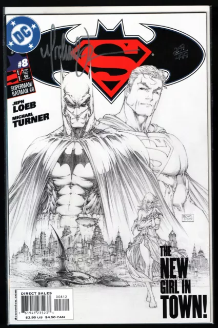 SUPERMAN / BATMAN #8 VARIANT SKETCH CVR SIGNED MICHAEL TURNER DF + COA NM+ Aspen