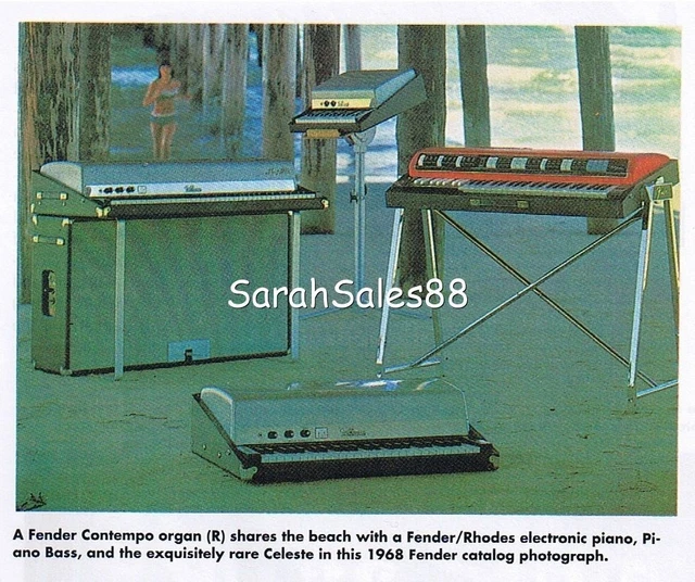 No Label Packing FENDER RHODES PIANO, Celeste Organ BRUCE HORNSBY 1993 KEYBOARD Magazine ...