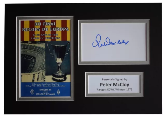 Peter McCloy Signed Autograph A4 photo Rangers ECWC Winners 1972 COA