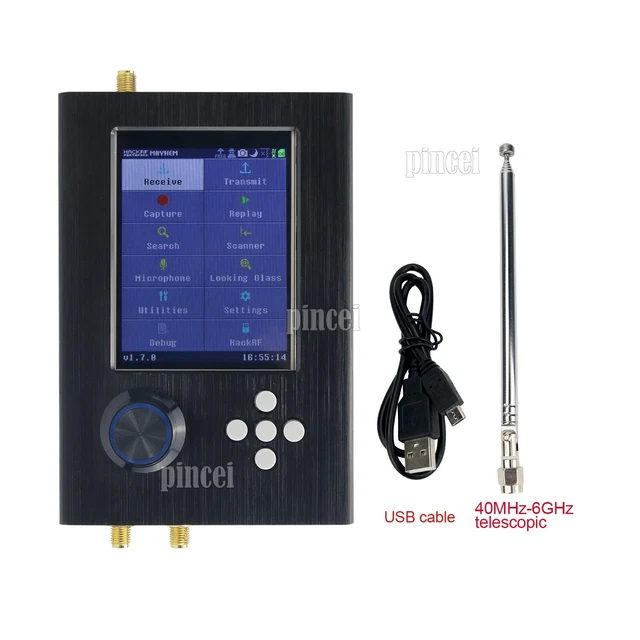 HackRF One R9 V1.8.x + Portapack H2 + Antenna telescopica + Cavo dati 1 MHz-6 GHz SDR