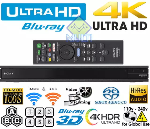 Sony X800M2 UHD 4k All Region Free DVD and Zone ABC Blu Ray Player