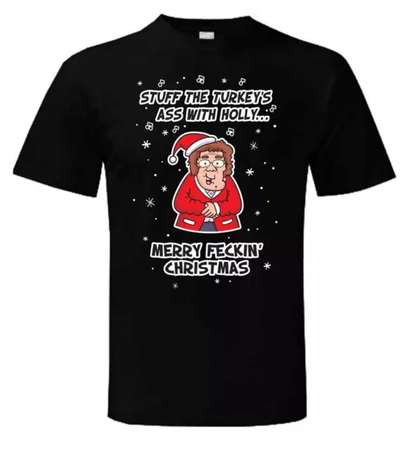 Mrs Browns Boys Turkeys Ass Christmas T-Shirt - Funny Xmas Gift Present Brown