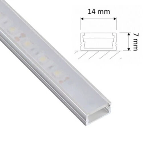 Profilé LED Pour Placo RIGIPS-14L - Installation Intérieure RGBW - 1m/2m Ledomec