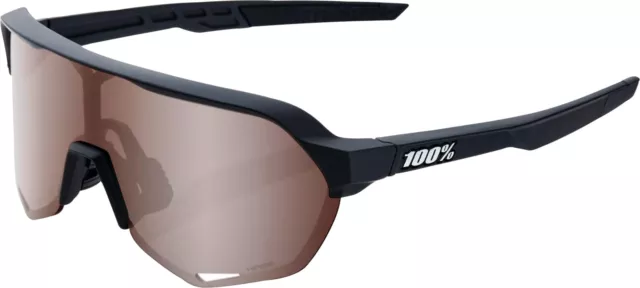 100 % S2 Fahrradsonnenbrille Brille UV400 leicht robust hydrophob - schwarz