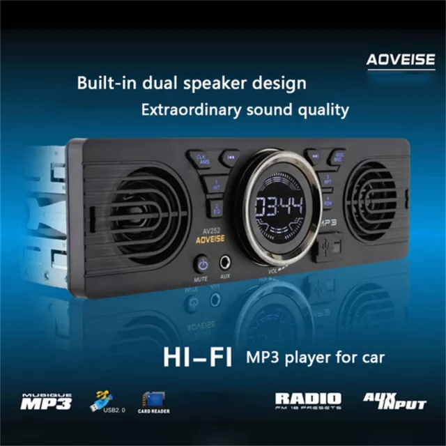 Bluetooth Car Stereo Audio In-Dash FM Aux Input Receiver SD USB MP3 Radio Player