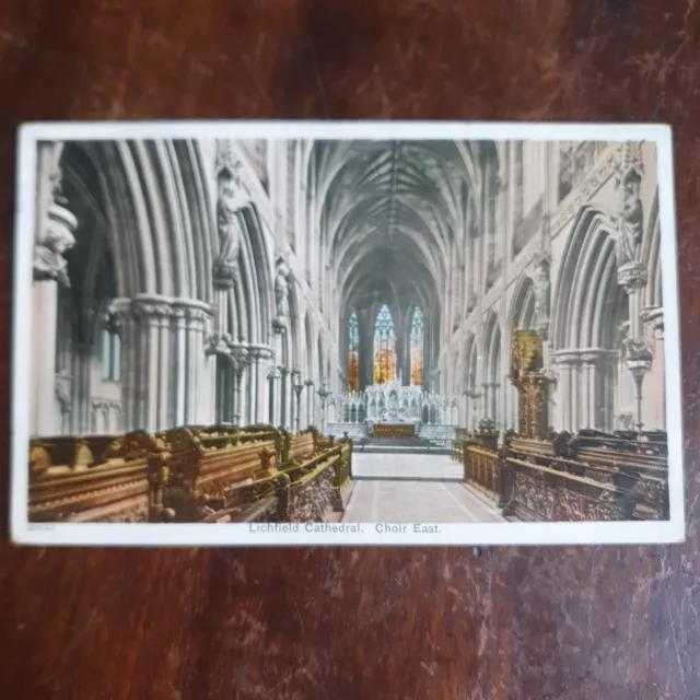 Lichfield Cathedral, Choir East. Edwardian Postcard 20833, Unposted.