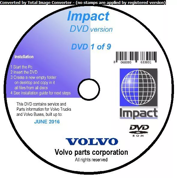 Volvo Impact 06/2016 Bus Trucks Repair Manuals Epc Catalogo Parti Workshop Dvd
